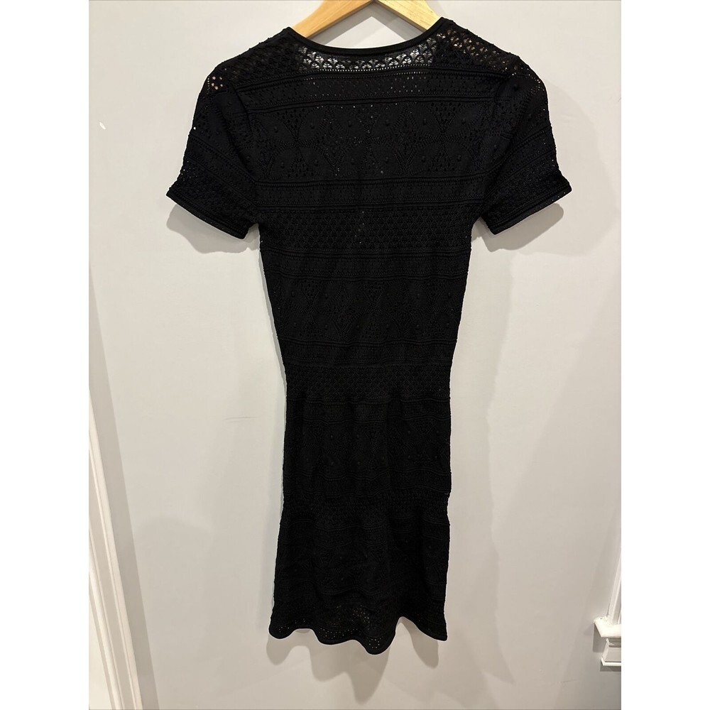 ALC black Sheer Knit Dress Size S - Picture 5 of 7